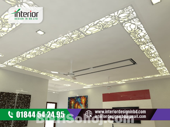 Drawing Room Ceiling Interior Design In Bangladesh